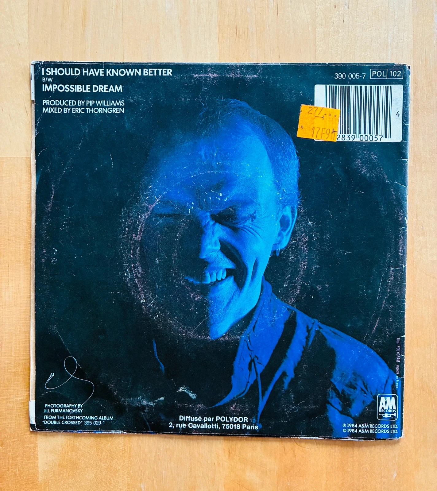 Disco de vinil 45T Jim Diamond I should I known better. – photo 2